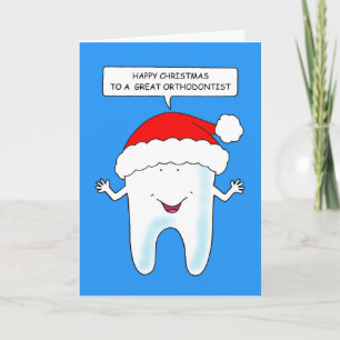 Glad jul Ortodontist Talande Tand Kort