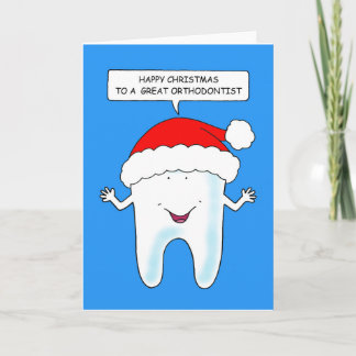 Glad jul Ortodontist Talande Tand Kort