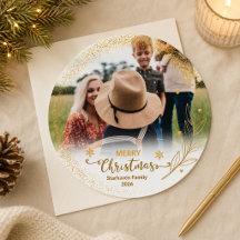 Glad jul överlagringsfoto Guld julkort