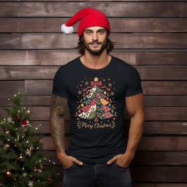 Glad jul Patchwork Julgran T Shirt