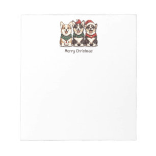 Glad jul Pembroke Welsh Corgi Hundar Anteckningsblock