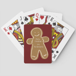 Glad jul Pepparkaksgubbe Personlig Casinokort