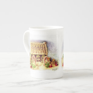 Glad jul pepparkakshus Kina-mugg Benporslin Mugg