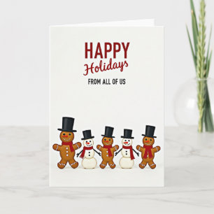Glad jul Pepparkakssnömannakort Kort