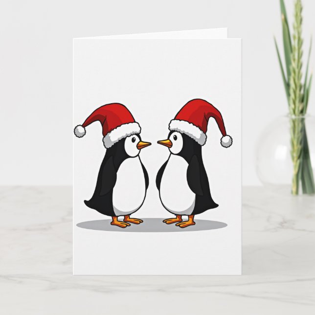 Glad jul Pingvinkort Kort (Framsida)