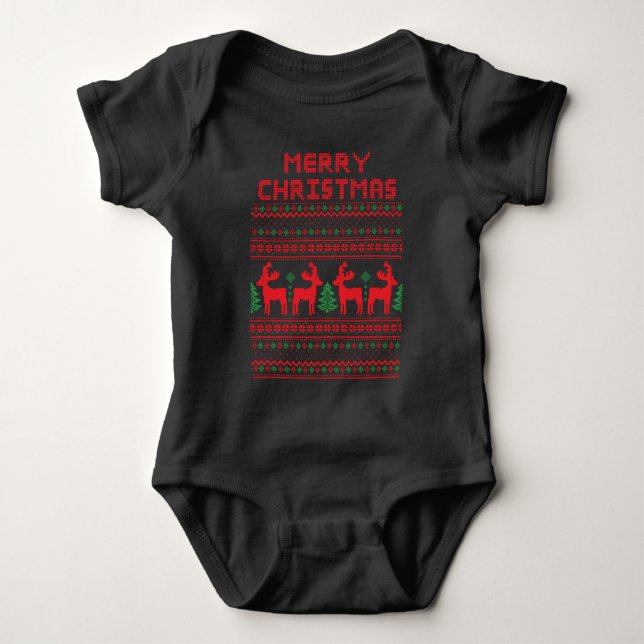 GLAD JUL PIXEL KONSTSTIL T SHIRT (Framsida)