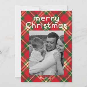 Glad jul pläd foto julkort
