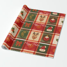 Glad jul Plaid Crimson jul