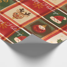 Glad jul Plaid Crimson jul