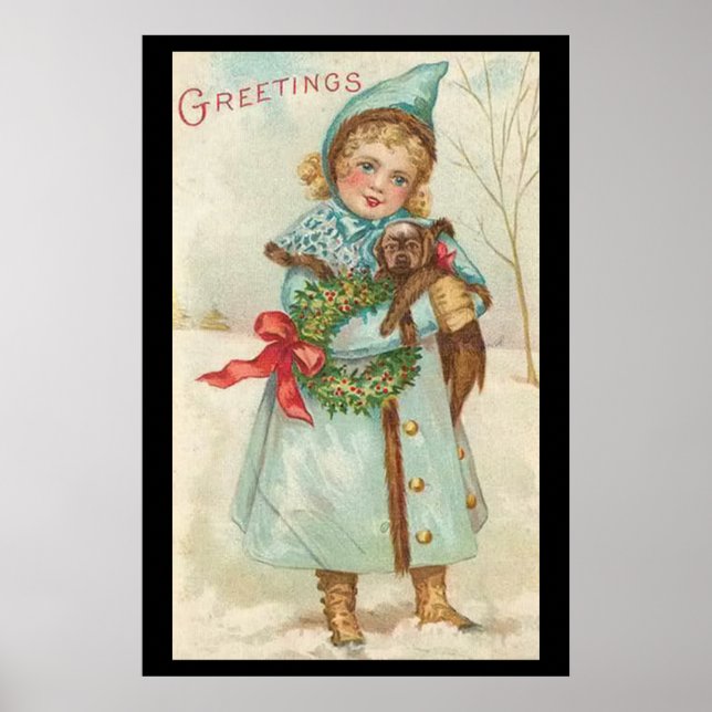 Glad jul-plakat poster (Framsidan)