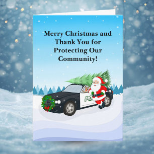 Glad jul polis Santa Claus Kort