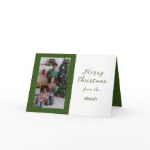 Glad jul-porträtt, 5" x 7" vikbart kort
