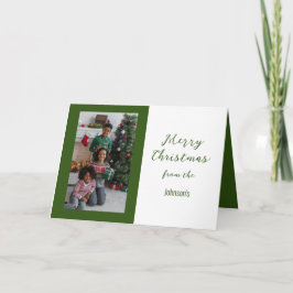 Glad jul-porträtt, 5" x 7" vikbart kort