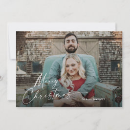 Glad jul porträttfoto i helbild kort