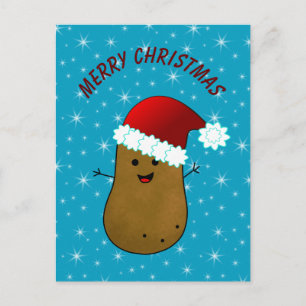 Glad jul Potatis Helg Vykort