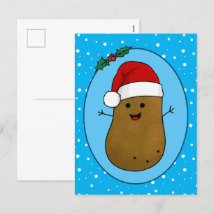 Glad jul Potatis Helg Vykort