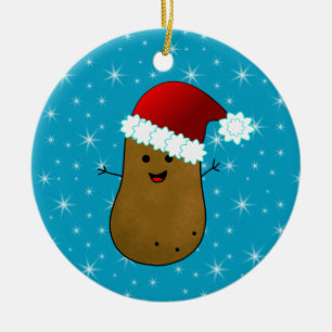 Glad jul Potatis Julgransprydnad Keramik