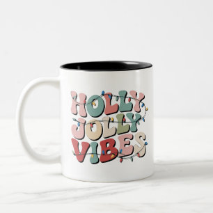 Glad jul present Familj Xmas Högtid Två-Tonad Mugg