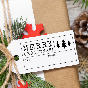 Glad Jul Present Förpackning Etikett Stämpel