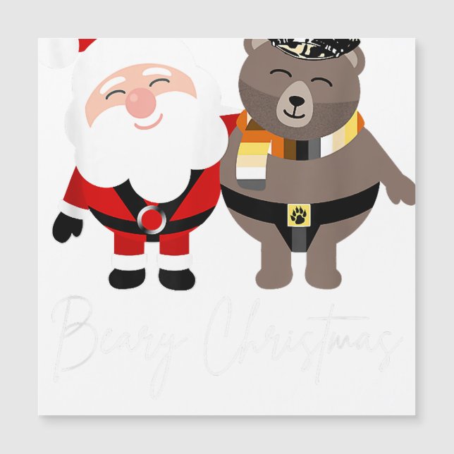 Glad jul present  Mäns Santa Gay Björn  Xmas G (Framsida)