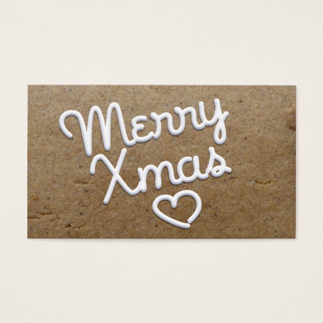 Glad Jul Presentkort 2 Visitkort (Framsidan)