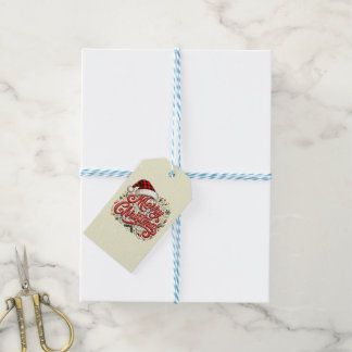 Glad jul presentkort julpresent etikett design