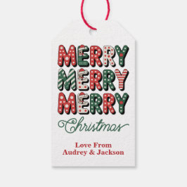 Glad jul Presentkort Presentetikett