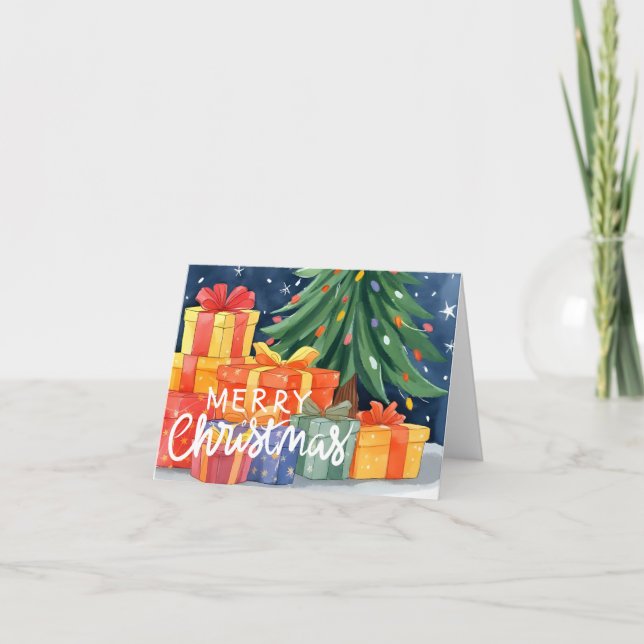 Glad jul Presentkort Vikad Högtidskort Helgkort (Framsida)