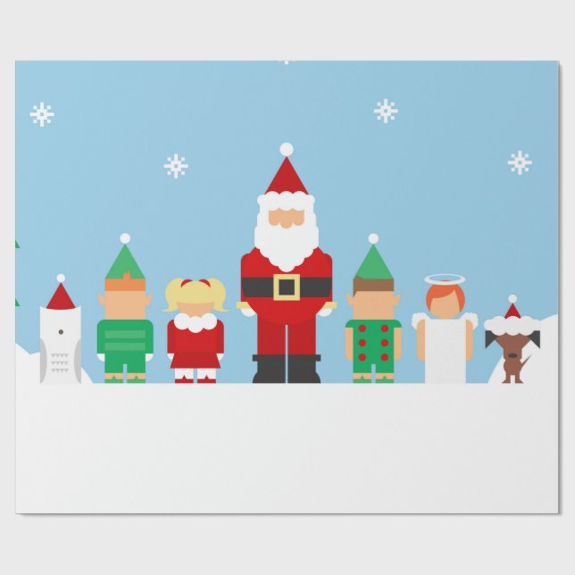 Glad jul presentpapper (Platt)
