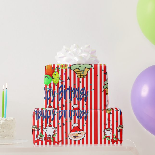 Glad Jul Presentpapper Lycka Till Födelsedagen (Festgåvor)