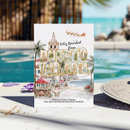Glad jul | Puerto Vallarta Tropisk jul Vykort