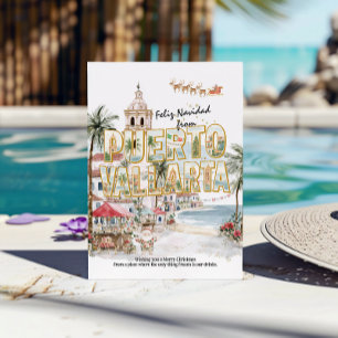 Glad jul Puerto Vallarta Tropisk jul Vykort