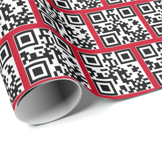 Glad jul QR-kod Presentpapper (Rullad Hörn)