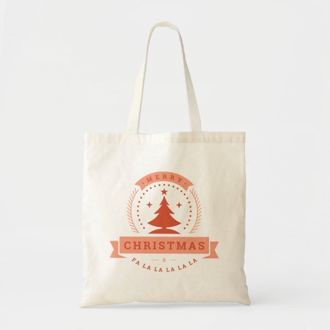 Glad jul Rad Design Toteväska Tygkasse (Framsidan)