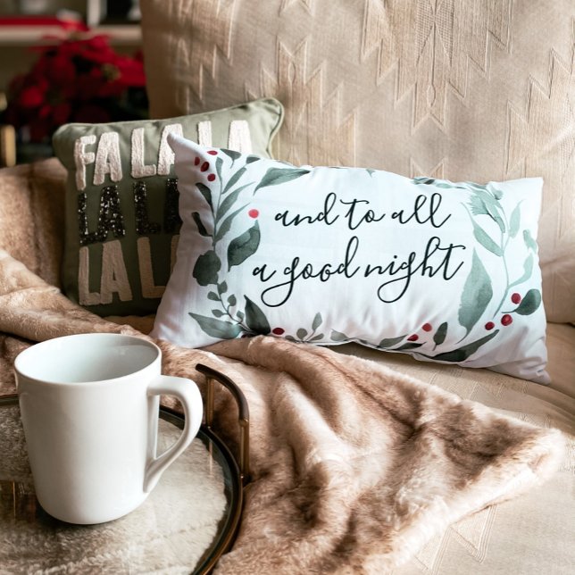 Glad Jul Randig Monogram Farmhus Kudd Kudde (Skapare uppladdad)