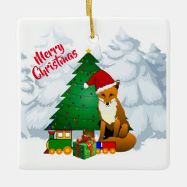 Glad jul Räv Ornament