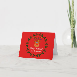 Glad jul Ren Falt Julkort Helgkort