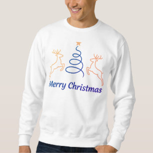 Glad jul Renar Herrarnas Basic-sweatshirt Lång Ärmad Tröja