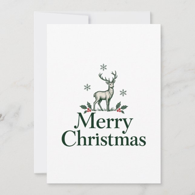 Glad Jul Renar Julkort (Framsida)