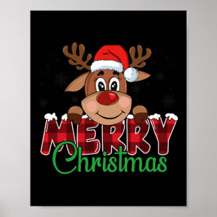 Glad jul Renar Män Kvinnor Familj Matchande Poster