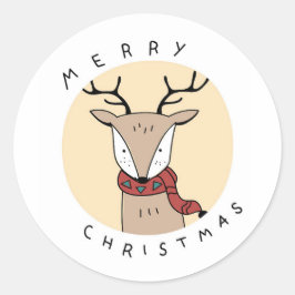 GLAD JUL RENSTICKER RUNT KLISTERMÄRKE