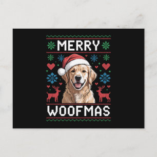Glad Jul Retriever Julhatt Hund Helg Vykort