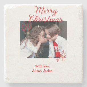 Glad jul retro julgran barn foto na stenunderlägg