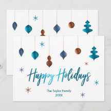 Glad jul Retro Teal Koppar Marin Dekor