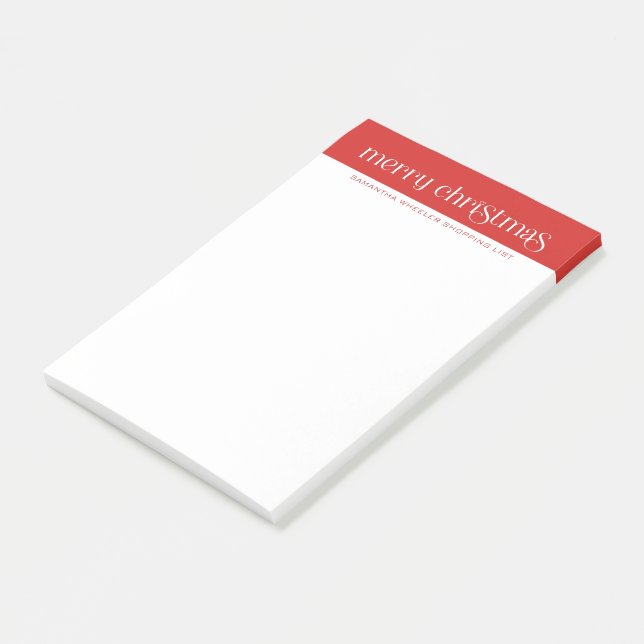 Glad jul Retro typografidesign Post-it Block (Vinklad)