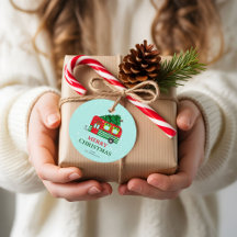 Glad jul Röda Karavan Julgran Anpassad
