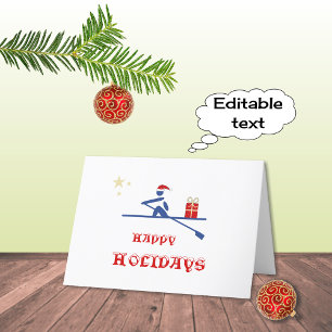 Glad jul roddare som ger present helgkort