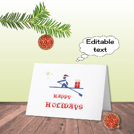 Glad jul roddare som kommer med gåva helgkort