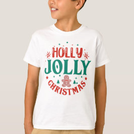 Glad Jul Rolig Gingerbread Man Retro T Shirt