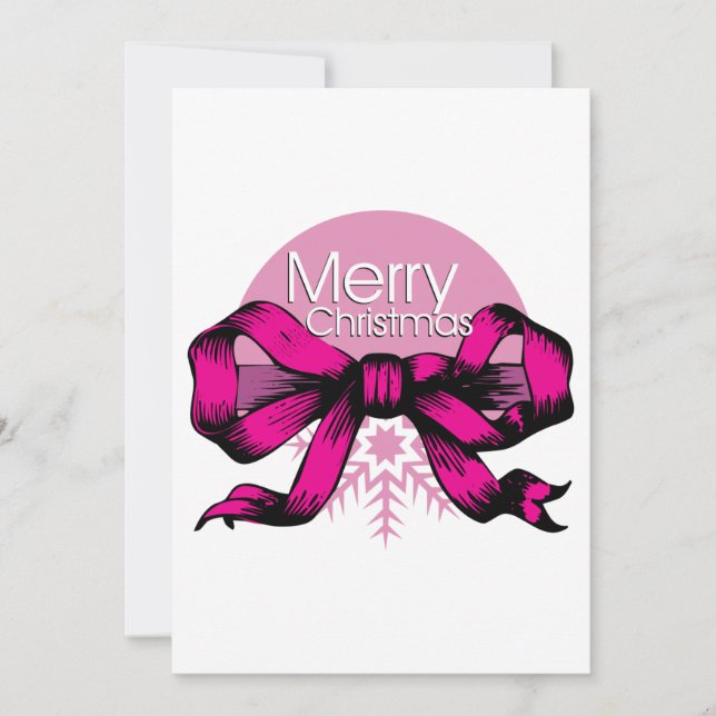 Glad jul Rosa Slinga Inbjudningar (Framsida)